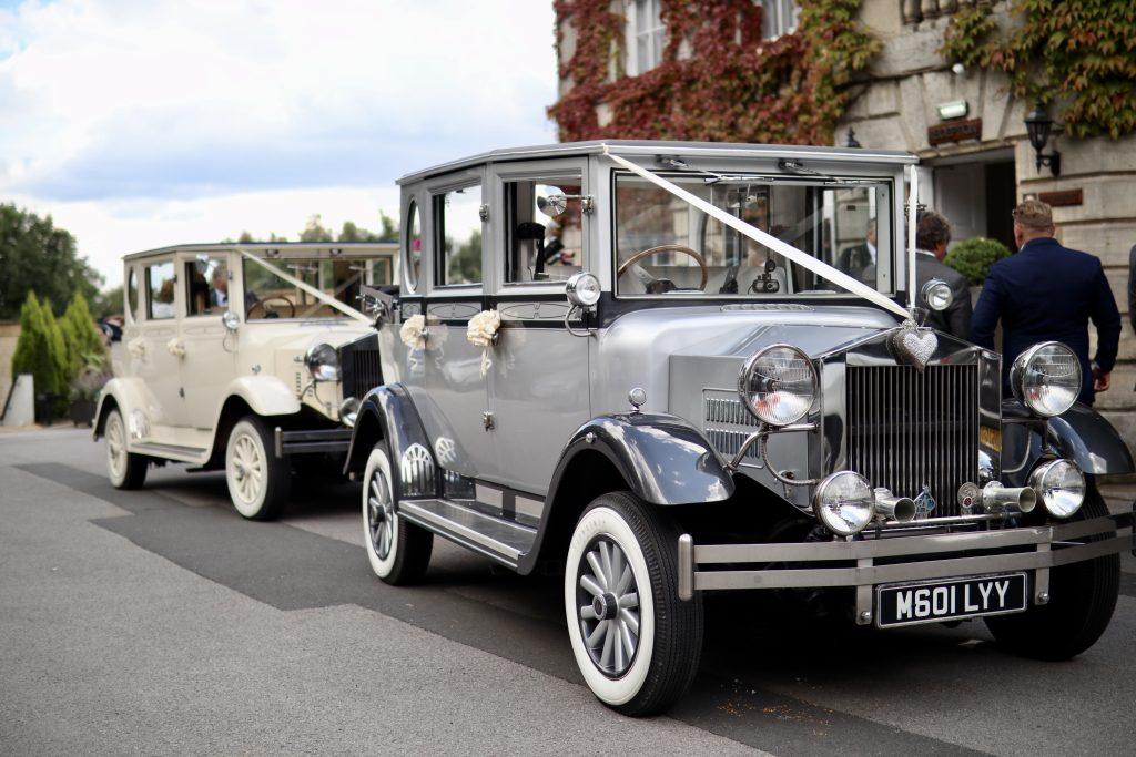Imperial Cream & Burgundy Wedding Car