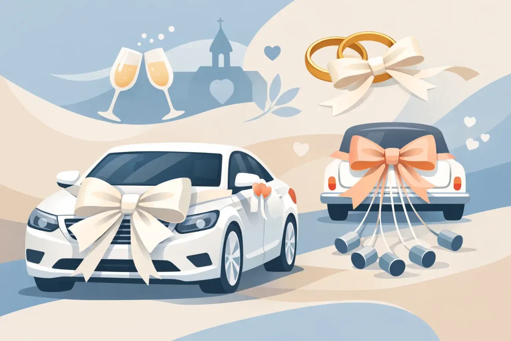 Wedding Car Ribbons and Bows That Look Right