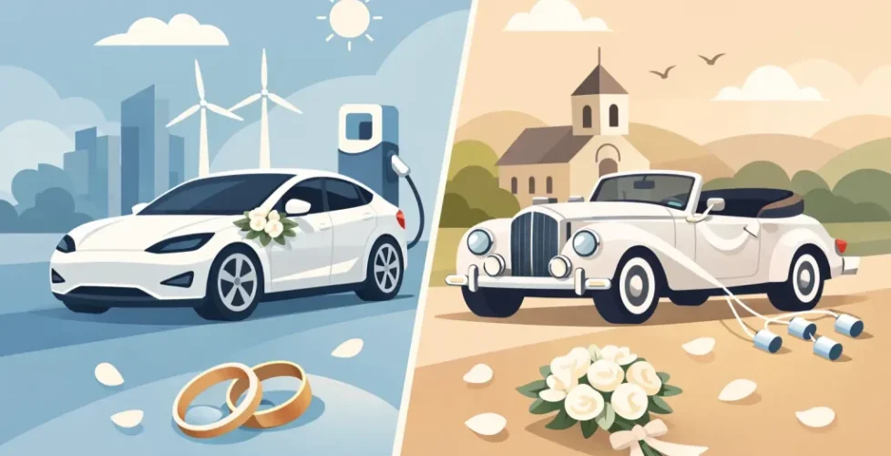 Electric Versus Classic Wedding Cars Compared