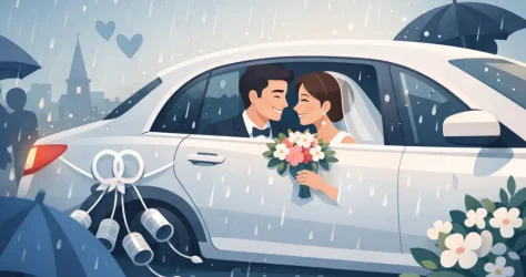 Rainy Wedding Transport That Keeps You Smiling
