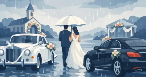 The Best Wedding Cars for Rainy Wedding Days